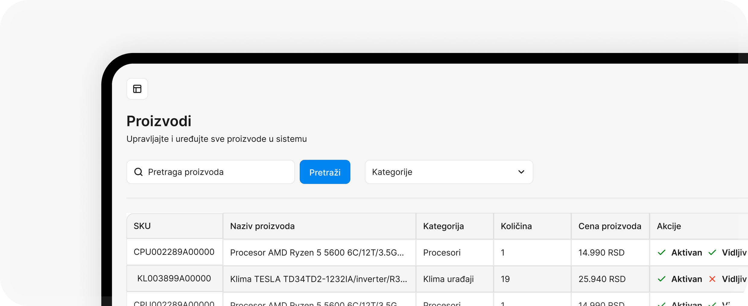 Upravljanje proizvodima