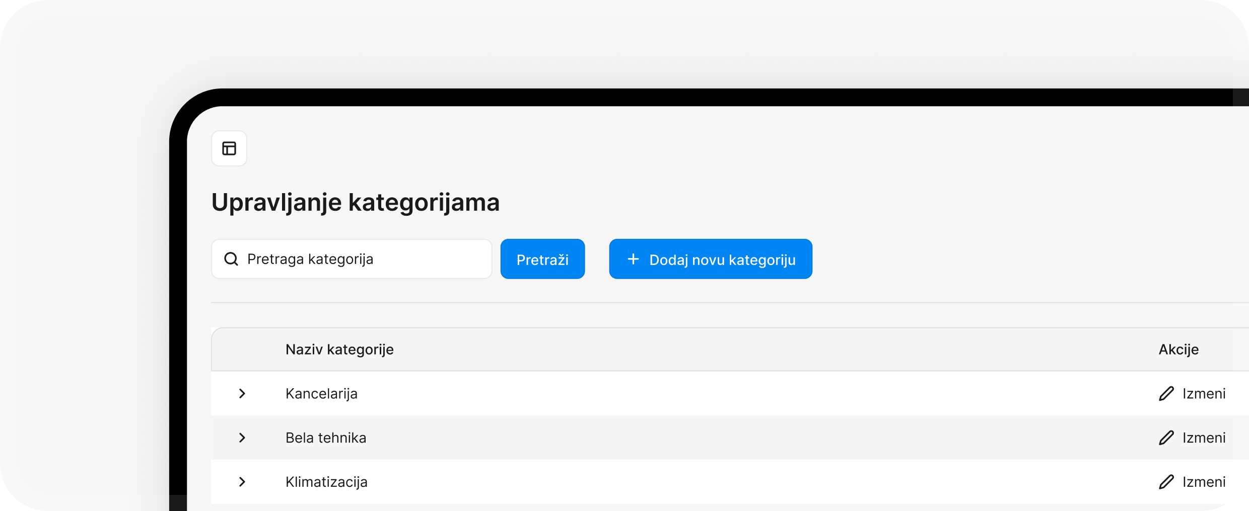 Kategorije i katalog